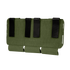 The Condor VAS Flex Placard is an olive green tactical pouch with three compartments and black strap closures, designed for attachment to gear or equipment.