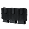 The Condor VAS Flex Placard is a black tactical pouch with three compartments and hook-and-loop closures, ideal for organizing magazines or similar items.