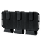 The Condor VAS Flex Placard is a black tactical pouch with three compartments and hook-and-loop closures, ideal for organizing magazines or similar items.