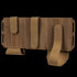 The Condor VAS Flex Placard is a brown tactical MOLLE pouch attachment panel featuring three vertical straps and hook-and-loop closures, shown against a white background.