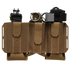 The Condor VAS Flex Placard is a brown tactical gear pouch with three compartments for a tourniquet, trauma shears, and multitool, shown against a white background.