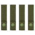 Four Condor Mod Straps - 4" in olive green nylon with vertical stitching and snap button closures, displayed side by side on a white background.