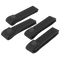 Four Condor Mod Straps - 4 black nylon with snap button closures are displayed on a plain background, perfect for First Responder or Law Enforcement use.