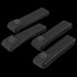 Four Condor Mod Straps - 4 black nylon with snap button closures are displayed on a plain background, perfect for First Responder or Law Enforcement use.