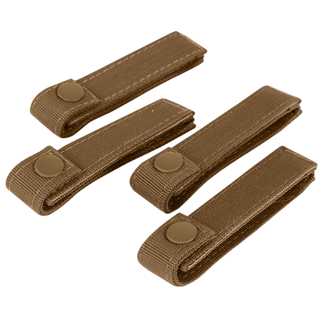 Condor Elite 6" MOD Straps - Coyote Brown, 4 Pack - Tactical Gear Straps For MOLLE Webbing & Equipment