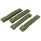 Four Condor Mod Straps - 6 in green nylon with snap button closures are laid out side by side on a white background.