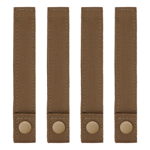 Four Condor Mod Straps - 6" nylon straps with snap button closures are arranged vertically in a row against a white background.