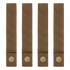 Four Condor Mod Straps - 6" nylon straps with snap button closures are arranged vertically in a row against a white background.
