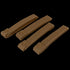 Four brown Condor Mod Straps - 6 nylon straps with snap buttons, laid parallel on a flat surface.