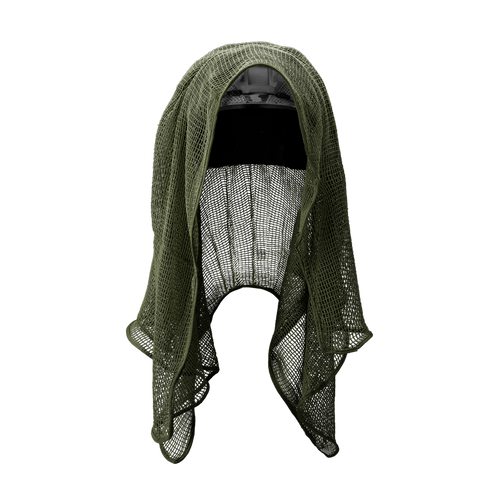 The Condor Sniper Veil in Olive Drab is a green mesh netting shown draped over a helmet against a plain white background.