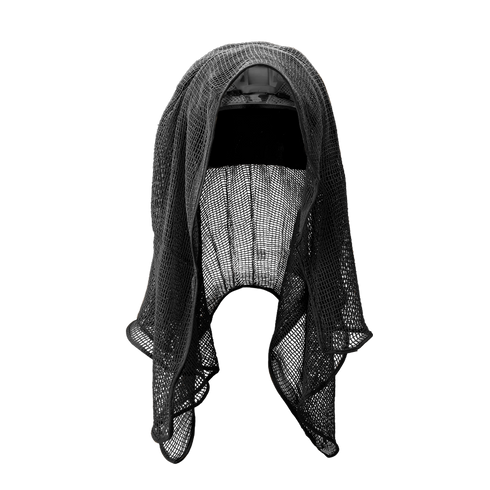 The Condor Sniper Veil in black is a mesh head covering with a draped, hood-like design, shown against a plain white background.