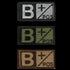 The Condor Blood Type Patch features B+ POS in black/gray, green/black, and brown/tan color schemes—perfect for EDC, bushcraft, or military gear.