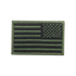 The Condor Reversed Flag Patch features a subtle green and black embroidered design of the United States flag.