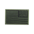 The Condor Reversed Flag Patch features a subtle green and black embroidered design of the United States flag.