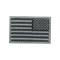 The Condor Reversed Flag Patch is a grayscale embroidered patch depicting the United States flag, with stars and stripes in shades of gray.