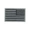 The Condor Reversed Flag Patch is a grayscale embroidered patch depicting the United States flag, with stars and stripes in shades of gray.