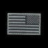 The Condor Reversed Flag Patch is a grayscale embroidered patch depicting the United States flag, with stars and stripes in shades of gray.