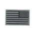 The Condor Reversed Flag Patch is a grayscale embroidered patch depicting the United States flag, with stars and stripes in shades of gray.