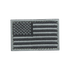 The Condor US Flag Patch features a grayscale American flag with stars in the upper left and horizontal stripes, ideal for law enforcement or shooting range enthusiasts.