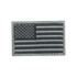 The Condor US Flag Patch features a grayscale American flag with stars in the upper left and horizontal stripes, ideal for law enforcement or shooting range enthusiasts.