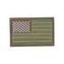 The Condor US Flag Patch features a subdued camouflage design with green and tan stripes, white stars on a green field, and a brown border—ideal for military or EDC use.