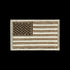 The Condor US Flag Patch is a rectangular fabric patch with a tan and brown embroidered flag on a white background, perfect for military uniforms or EDC gear.