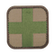 The Condor Medic Patch features a green cross on a tan background with a dark brown border—ideal for EDC or bushcraft enthusiasts.