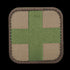 The Condor Medic Patch features a green cross on a tan background with a dark brown border—ideal for EDC or bushcraft enthusiasts.