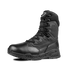 The Condor Brigade 8" Tactical Boots - Zip in black feature a reinforced toe, high ankle support, lace-up front, and rugged sole, shown on a white background.