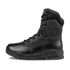 The Condor Brigade 8" Tactical Boots - Zip (Black) feature a high ankle, textured panels, reinforced toe, and heavy-duty sole, shown in a side profile on a white background.