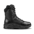 Condor Brigade 8" Tactical Boots - Zip (Black) feature a lace-up front, side zipper, and textured sole; shown in profile against a white background.