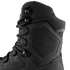 Close-up of the Condor Brigade 8" Tactical Boots - Zip (Black), featuring textured fabric, geometric rubber paneling, and metal lace eyelets.