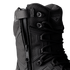 Close-up of Condor Brigade 8" Tactical Boots - Zip (Black) featuring a side zipper, lace-up front, textured fabric, and the Condor logo near the top.