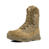 The Condor Brigade 8" Tactical Boots - Zip in coyote brown feature a rugged sole, mesh panels, reinforced toe, and ankle support, displayed against a plain white background.
