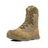 Condor Brigade 8" Tactical Boots - Zip in coyote brown feature a rugged sole, high ankle support, mesh and suede panels, and lace-up front. Displayed on a plain white background.