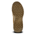 The image shows the sole of a Condor Brigade 6" Tactical Boot in coyote brown, featuring a honeycomb-patterned tread and the word "CONDOR" displayed near the arch.