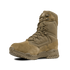 The Condor Brigade 8" Tactical Boots - AR670 feature a tan rugged sole, high ankle support, and a lace-up front, designed for outdoor or military use, shown on a white background.