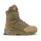 The Condor Brigade 8" Tactical Boots - AR670 are tan, high-ankle boots with a lace-up front, rugged sole, and reinforced panels, shown in a side profile on a white background.