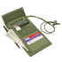 The Condor Vault Tri-Fold Wallet is an open green tactical fabric wallet, featuring separate compartments for cash, credit cards, and a pen, plus a cord with a plastic toggle.