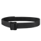 The Condor BDU Belt is a black nylon tactical belt with a rectangular plastic buckle, displayed in a circular shape on a plain background—ideal for military use or bushcraft enthusiasts.