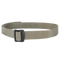 The Condor BDU Belt is a gray nylon web belt with a black rectangular metal buckle, displayed in a circular arrangement, ideal for law enforcement or military use.
