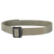 The Condor BDU Belt is a gray nylon web belt with a black rectangular metal buckle, displayed in a circular arrangement, ideal for law enforcement or military use.
