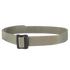 The Condor BDU Belt is a gray nylon web belt with a black rectangular metal buckle, displayed in a circular arrangement, ideal for law enforcement or military use.