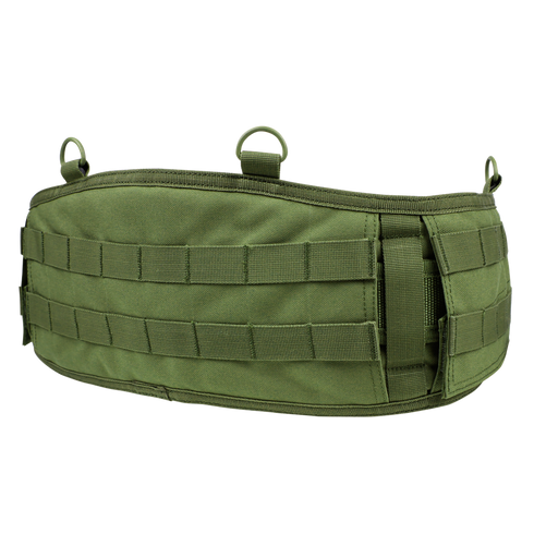 The Condor Battle Belt Gen II in Scorpion OCP features MOLLE webbing and attachment loops for secure modular gear carry—ideal for military or law enforcement professionals.