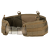 The Condor Battle Belt Gen II is a tan tactical belt featuring padding, MOLLE webbing, a plastic buckle, and metal attachment rings for secure gear carrying.