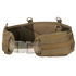 The Condor Battle Belt Gen II is a tan tactical belt featuring padding, MOLLE webbing, a plastic buckle, and metal attachment rings for secure gear carrying.