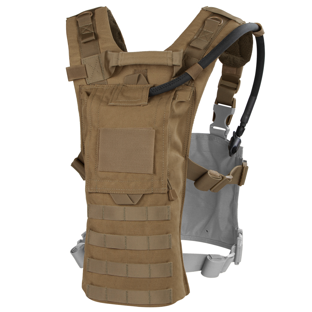 Chest rig with hydration pack outlet