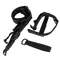 The Condor 3-Point Sling, a black adjustable nylon strap with plastic buckles and metal rings, is ideal for bushcraft or first responder use and is shown laid out on a white background.