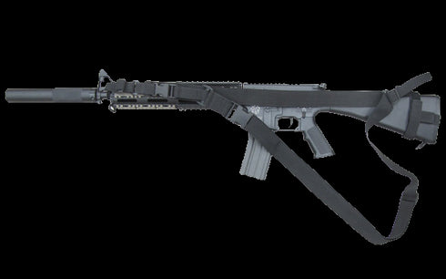 The Condor 3-Point Sling in black is perfect for securely carrying your semi-automatic rifle, making it ideal for bushcraft outings or training sessions at the shooting range.