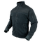 The Condor Alpha Fleece Jacket is a dark-colored, long-sleeve tactical jacket with a zip-up front, high collar, and multiple zippered pockets, shown on a plain background.